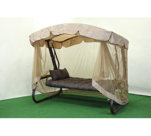 Садова гойдалка GreenGard Камалія Air, коричнево-бежева