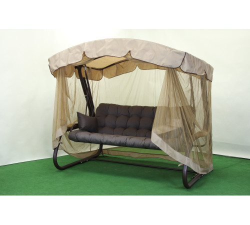 Садова гойдалка GreenGard Камалія Air, коричнево-бежева