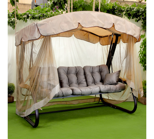 Садова гойдалка GreenGard Камалія, коричнево-бежева