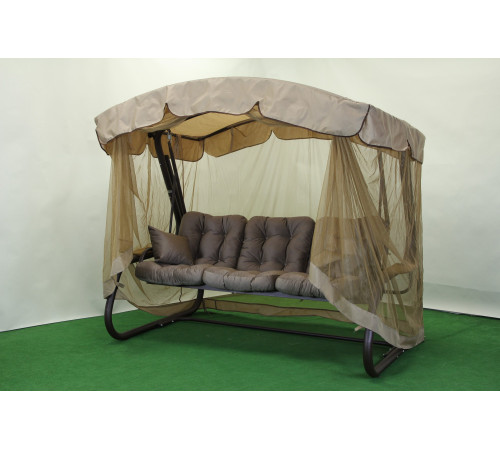 Садова гойдалка GreenGard Камалія, коричнево-бежева