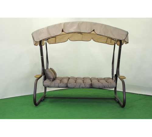 Садова гойдалка GreenGard Камалія, коричнево-бежева