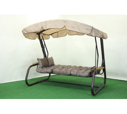 Садова гойдалка GreenGard Камалія, коричнево-бежева