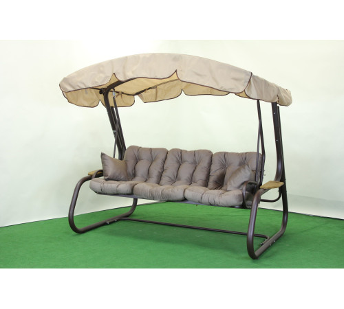 Садова гойдалка GreenGard Камалія, коричнево-бежева