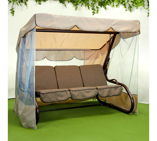 Садова гойдалка GreenGard Брауні, коричнево-бежева