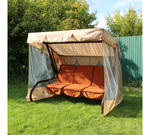 Садова гойдалка GreenGard Брауні, коричнево-бежева