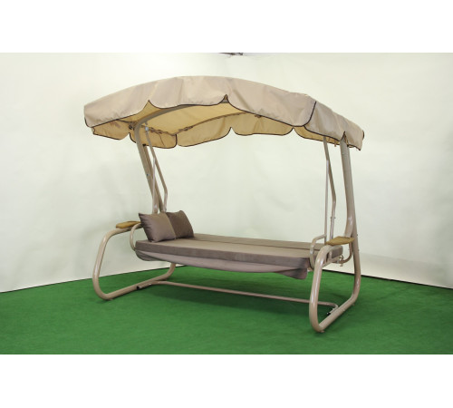 Садова гойдалка GreenGard Валенсія Solo, коричнево-бежева