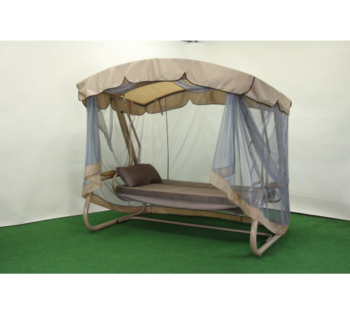 Садова гойдалка GreenGard Валенсія Solo, коричнево-бежева