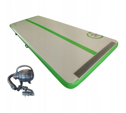Мат гімнастичний надувний MASTER 400 x 150 x 20 cм, сіро-зелений