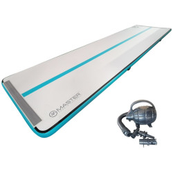 Мат гімнастичний надувний MASTER S-Pro 600 x 150 x 10 см, сіро-сиінй