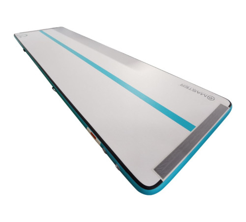 Мат гімнастичний надувний MASTER S-Pro 600 x 150 x 10 см, сіро-сиінй