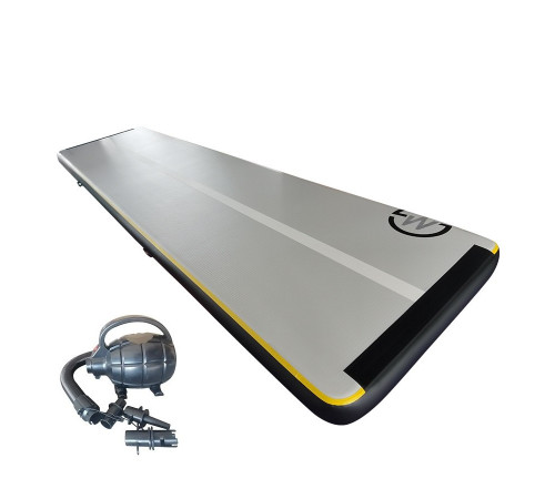 Мат гімнастичний надувний MASTER 600 x 150 x 20 см, сіро-синій