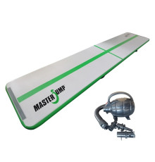 Мат гімнатичний надувний MASTER 500 x 100 x 10 см, сіро-зелений