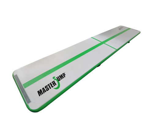 Мат гімнатичний надувний MASTER 500 x 100 x 10 см, сіро-зелений
