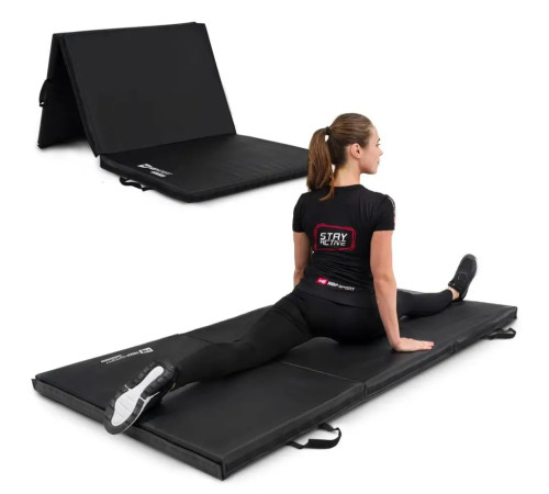 Мат гімнастичний Hop-Sport HS-095FM, 183 х 90 х 5 см, чорний