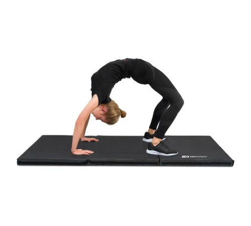 Мат гімнастичний Hop-Sport HS-095FM, 183 х 90 х 5 см, чорний