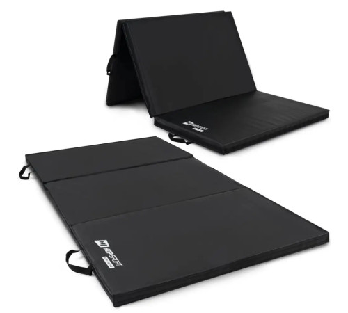 Мат гімнастичний Hop-Sport HS-095FM, 183 х 90 х 5 см, чорний