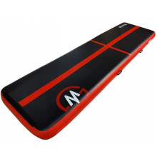 Мат гімнастичний надувний MASTER, 400 x 100 x 20 см, чорно-червоний