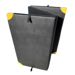 Materac Do Ćwiczeń Składany 3-Częściowy MASTER PE 200x120x5 cm Czarny