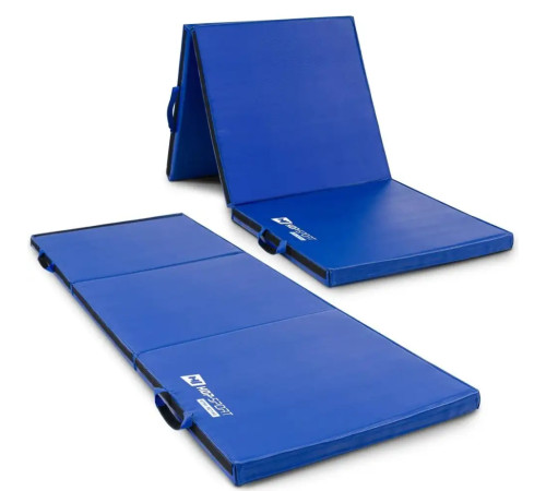 Мат гімнастичний Hop-Sport HS-065FM, 180 х 60,5 х 5 см, синій