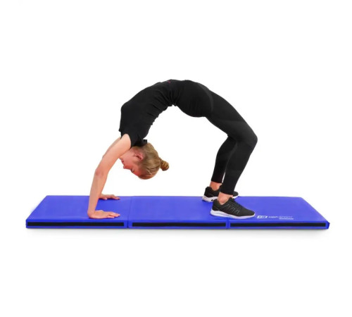 Мат гімнастичний Hop-Sport HS-065FM, 180 х 60,5 х 5 см, синій