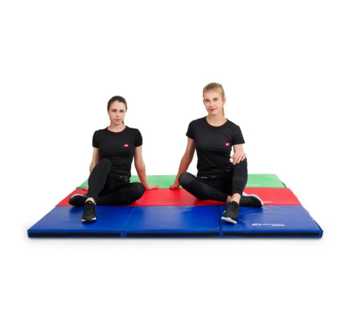 Мат гімнастичний Hop-Sport HS-065FM, 180 х 60,5 х 5 см, синій