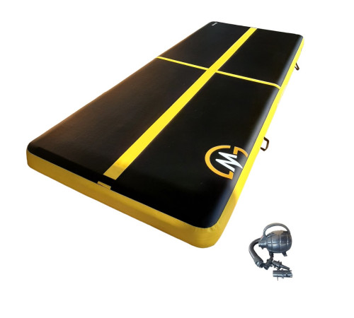 Мат гімнастичний MASTER 400 x 150 x 20 см, чорно-жовта