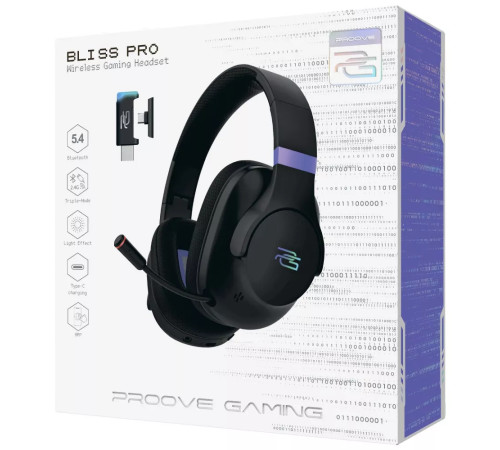 Навушники ігрові бездротові Proove Gaming Bliss Pro APP чорні