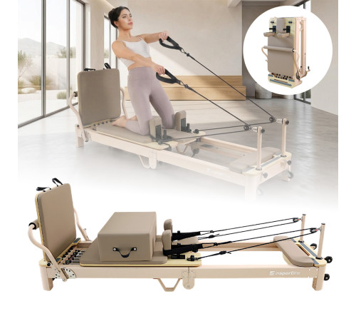 Pilates Reformer inSPORTline Comfolder EVO, бежевий