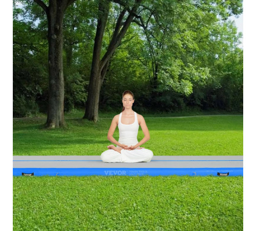 Килимок надувний VEVOR 398 x 101 x 10 см, біло-синій