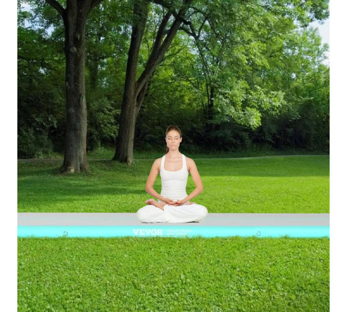 Килимок надувний VEVOR 498 x 101 x 10 см, біло-м'ятний