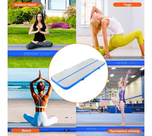 Килимок надувний VEVOR 300 x 101 x 10 см, біло-синій