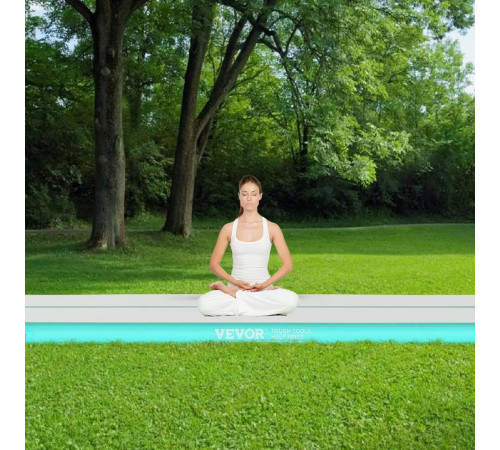 Килимок надувний VEVOR 598 x 101 x 10 см, біло-м'ятний