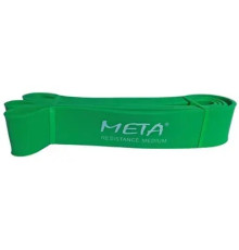 Гумка-петля силова Meta Elastic power band medium 4,5 х 208 см, зелена
