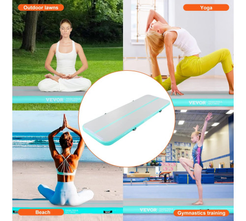 Килимок надувний VEVOR, біло-голубий