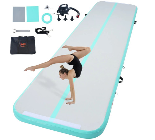 Килимок надувний VEVOR, біло-голубий
