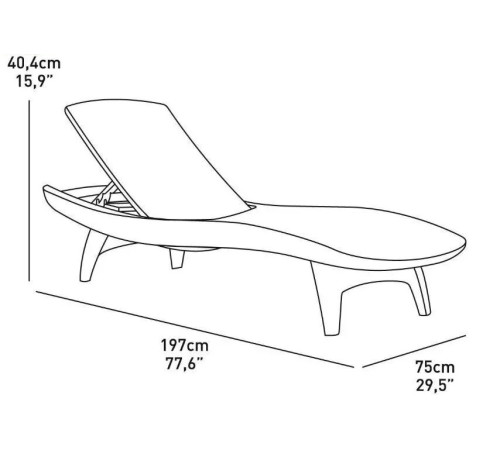 Набір шезлонгів Keter Pacific зі столиком, капучино