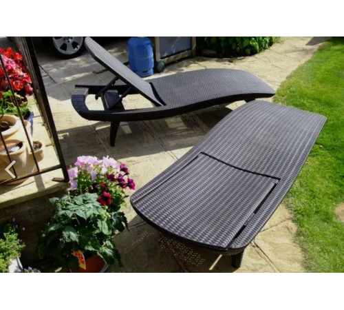 Шезлонг Keter Pacific, 197 х 75 х 40 см - графіт