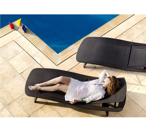 Коплект шезлонгів зі столиком Keter Pacific, 197 х 75 х 40,4 см - графіт