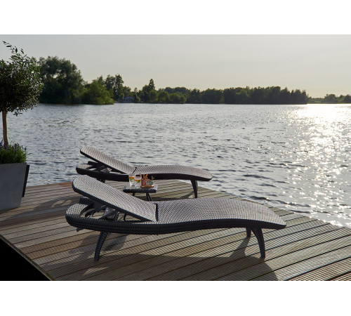 Коплект шезлонгів зі столиком Keter Pacific, 197 х 75 х 40,4 см - графіт
