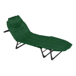 Шезлонг розкладний Bonro B2002-4, 127 х 61 х 80 см - темно-зелений