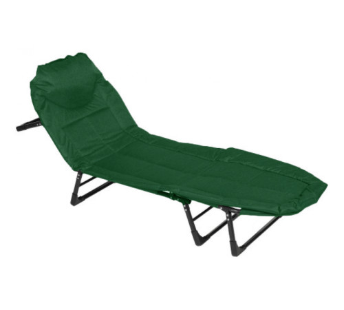 Шезлонг розкладний Bonro B2002-4, 127 х 61 х 80 см - темно-зелений