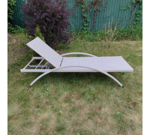 Шезлонг Greengard Барнео 200 х 78 х 42 см - білий