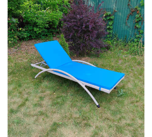 Шезлонг Greengard Барнео 200 х 78 х 42 см - білий