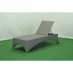 Шезлонг Greengard Мальдіви 198 х 85 х 45 см - сіро-бежевий