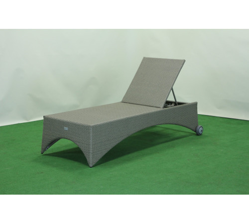 Шезлонг Greengard Мальдіви 198 х 85 х 45 см - сіро-бежевий