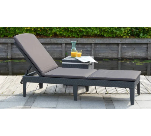 Шезлонг Keter Jaipur, 187 х 58 х 29 см - графіт