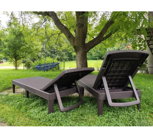 Шезлонг Keter Jaipur, 187 х 58 х 29 см - коричневий
