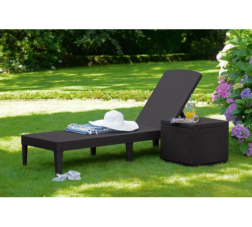 Шезлонг Keter Jaipur, 187 х 58 х 29 см - коричневий