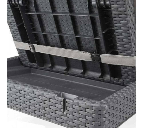 Шезлонг Keter Jaipur з матрацом, 187,5 х 58,2 х 29 см - графіт