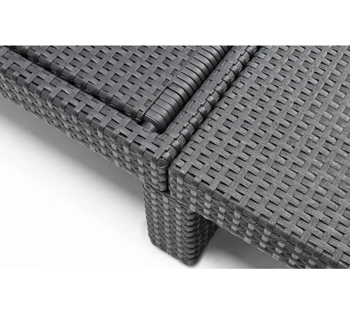 Шезлонг Keter Daytona Deluxe з матрацом, 195 х 65 х 25,5 см - графіт